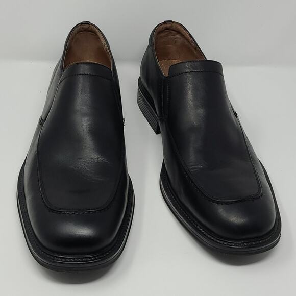 Bostonian Black Leather Loafers Slip On Men\'s Shoes Size 13M main image 6